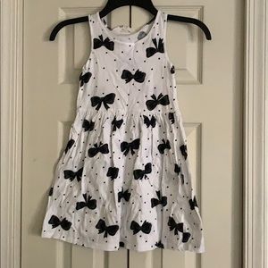 H&M black and White Bow Dress